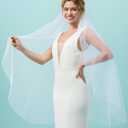 Wedding Veil, 1 Tier Pearl Bridal Veil, With Metal Comb Veils for Women Wedding (White)