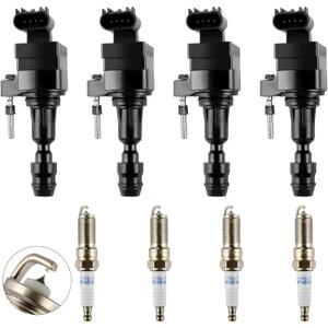 UF491 Ignition Coil Pack & Double Iridium Spark Plugs Set of 4, Compatible with Buick, Chevy Cobalt Equinox Malibu Orlando HHR, GMC Terrain, Pontiac G5 G6, Saturn Replaces D522C, 12638824 C1552 UF491 Ignition Coil Pack & Double Iridium Spark Plugs Set of 4, Compatible with Buick, Chevy Cobalt Equinox Malibu Orlando HHR, GMC Terrain, Pontiac G5 G6, Saturn Replaces D522C, 12638824 C1552