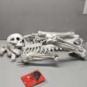 5.4Ft Halloween Skeleton - Life Size Full Body Realistic Human Bones with Posable Joints for Halloween Pose Skeleton Prop Decoration