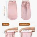 LilySilk Mulberry Silk Sleep Cap 100% 19 Momme Long Silk Bonnet for Curly Hair, Night Cap for Sleeping, Silk Hair Wrap for Women Rosy Pink