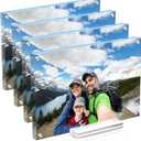 4 Pack Acrylic Picture Frame 8x10 Inch,Clear Magnetic Photo Frames,Double Side Freetanding Frame for Desktop Horizontal or Vertical Display, Certificate Documents Frame for Family,Office