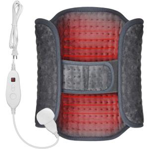 Snailax Heating Pad for Back Pain Relief, Electric Heat Pad for Period Cramps, Neck, Shoulders, 16x24, Heated Pad with Adjustable Strap, 6 Heat Levels, Auto Shut Off, Gifts