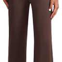 JEKAOYI Women's Flare Yoga Pants High Waist Stretchy Drawstring Sweatpants | Tummy Control, Bootcut Workout Pants, Gym to Casual Outfits, with pockets (Brown, XS)