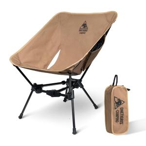 OneTigris Tigerblade Camping Chair, Lightweight Folding Backpacking Hiking, Compact Portable 330 lbs Capacity (Coyote Brown)