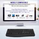 QUASIO Wireless Keyboard, 2.4G Full-Sized Ergonomic Wireless Computer Keyboard with Wrist Rest for Windows, Mac OS Laptop/PC/Desktop/Notebook(Black)