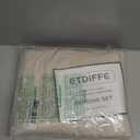 ETDIFFE Duvet Cover Queen Size, Soft Boho Bedding Comforter Cover Set 3 Pieces with Zipper, 1 Farmhouse Lightweight Microfiber Duvet Cover 90x90 inches and 2 Pillow Shams for Women Men, Light Khaki