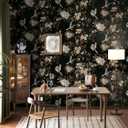 6 x Dimoon 78.7"x16.1" Floral Peel and Stick Wallpaper Black and White Wallpaper Thicken Bird Contact Paper Delicate Waterproof Golden Leaf Self Adhesive Removable Wall Paper Shelf Liner Decal Vinyl Roll