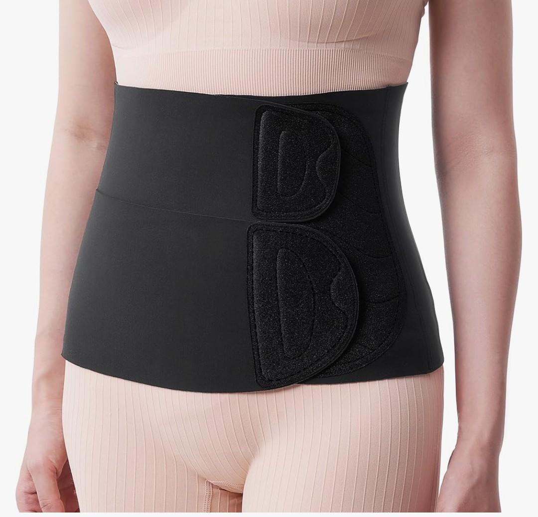 Momcozy Ergowrap Postpartum Belly Band, 3D Abdomen Lifting & Ergonomic Back Support Abdominal Binder, Seamless & Invisible Wrap Shapewear for Postpartum C-Section Recovery, Daily Wear, Exercise M