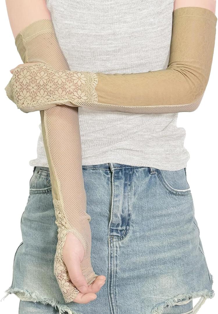 Sun Protection UV Sleeve, Ice Silk Arm Sleeves for Women