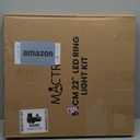 22'' Ring Light with 75'' Tripod Stand, LED Display/2 USB Ports/6500K Dimmable Ring Light for ipad Phone Holder for Tattoo Lash Live Makeup Video Recording TikTok Barber Stylist Photography (Black)