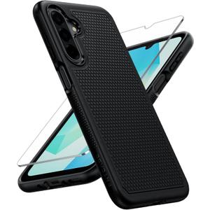 FNTCASE for Galaxy A17/A16 5G Phone Case - Samsung A17 Military Grade Drop Protection, 14ft Drop Tested, Screen Protector Included, Anti-Slip Matte Textured, TPU+PC Dual Layer Shockproof Cover (Black)
