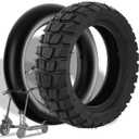 10 Inch 10x2.75-6.5 Off-road Rubber Outer Tire with Inner Tube Suitable for Speedway 5 Dualtron 3 Hover-1 Alpha Hiboy Titan PRO Electric Scooter Explosion-Proof Super-Grip (inner&outer tire*1 set)