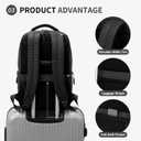 Waterproof Laptop Backpack for Men & Women, Flight Approved Anti-Theft Daypack with 15.6-inch Laptop Sleeve (Black)