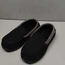 HomeTop Men's Comfort Memory Foam Moccasin Slippers, Breathable Cotton Knit Terry Cloth House Shoes for Indoor Outdoor, Size 8