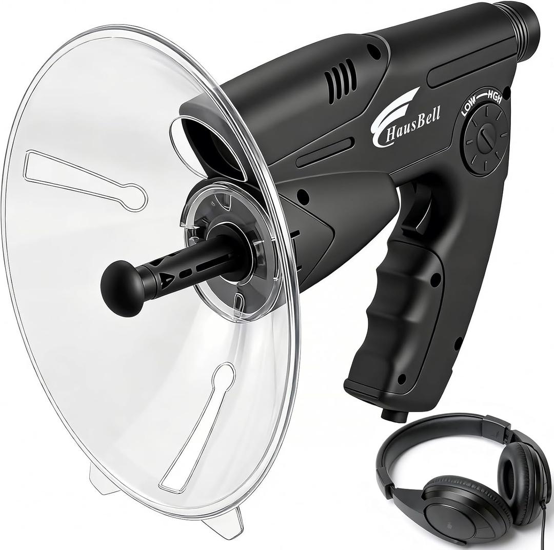 HAUSBELL Parabolic Listening Device for Adventure – Bionic Ear Electronic Nature Explorer, 8X Monocular, Adjustable Volume, Includes Headphone, Fun Outdoor Nature Sound Observation Digital Tools