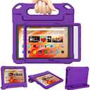 Kids-Friendly 10.1 inch Tablet Case with Screen Protector Not Work for iPad Nokia 10.1 inch Tablets(Only 13/11th Gen, 2023/2021 Models) -DJ&RPPQ Shockproof Case with Handle Stand -Purple