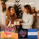 2 x Breast Cancer Gift for Women, Breast Cancer Christmas Ornaments Pink Heart Hanging, Encouragement Hope Gift for Cancer Patients and Survivors, Chemo Christmas Ornaments Gifts