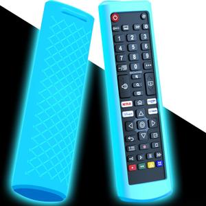 Case for LG TV Remote, Battery Cover Compatible with LG Remote Control for Smart TV AKB Series Universal TV Remote Cover Glow in The Dark Blue