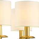 LAMPWELL LEBE Beige Small Lamp Shades Clip on Bulb Set of 2,Mini Drum Sconce Shades,Clip on Lamp Shade for Table Lamps Chandelier Shades,5.2"5.2"H5.2",Fabric Replacement Lamp Shades