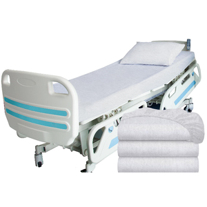 3 Piece Hospital Bed Sheet Set, Soft Jersey Knitted T-Shirt Quality, 1 Flat, 1 Fitted, 1 Pillowcase