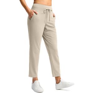 G Gradual Pants for Women High Waisted Ankle Pants 2 Pockets 7/8 Athletic Pants with Drawstring for Golf Travel Casual (XL)
