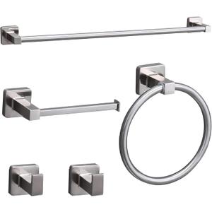 5 Pieces Brushed Nickel Bathroom Hardware Set,Wall Mounted 23.6 inch Towel Bar Set,Towel Rack Set,Toilet Paper Holder, Bathroom Accessories Set 5 Pieces Brushed Nickel Bathroom Hardware Set,Wall Mounted 23.6 inch Towel Bar Set,Towel Rack Set,Toilet Paper Holder, Bathroom Accessories Set