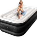 Twin XL Air Mattress with Built-in Pump, 18" Raised Comfort, 80 Length, 48Hr Leak-Proof Test, Upgraded Honeycomb Pillar Design, Supports 500 lbs, 2-Min Inflation for Home, Guests & Camping