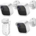 Blink Outdoor Camera Wall Mount Compatible with 2K+ & 4th Gen,3 Pack Weatherproof Protective Housing,360 Degree Adjustable with Blink Sync Module Core Outlet Mount for Blink Camera System