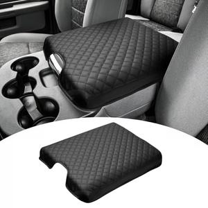Shademax Center Console Cover for 2013-2018 Ram 1500 & 2013-2024 Ram 2500/3500/1500 Classic Accessories Armrest Cover Cushion Pad for Jump Seat Console Leather Armrest Seat Box Console Lid Protector