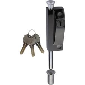 Spring Loaded Latch pin Black Heavy Duty Sliding Bolt Marine Grade,Barrel Bolt Thickened Vertical Latch Door Lock Cane Bolts for Gates Garage barn Double Door (Black)