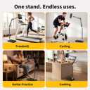 FoldWise Foldable iPad & Tablet Floor Stand - Sturdy 11lb Metal Weighted Base, 360 Rotation, Height & Angle Adjustable Kindle Holder for Bed & Couch - Fits iPad Pro/Air/Mini, Kindle, Switch, Phone