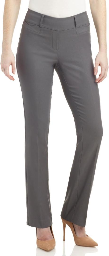 Rekucci Womens Ease into Comfort Fit Barely Bootcut Business Casual Stretch Pants in Regular/Tall/Petite fit (Graphite)