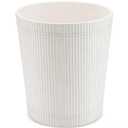 GORESE Pu Leather Trash Can, 2.6 Gallon Wastebasket, Small Wastepaper Basket for Office, Bedroom, Living Room, Round Trash Bin Home Decor, Cream White