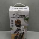 Knife Set, Toileum 11 Piece Black Kitchen Knife Block Set, Anti-Rust Non-Stick Stainless Steel Chef Knife Sets with 6 Blade Guards for Kitchen, Ergonomical Design (Black)