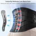 FREETOO Back Brace for Lower Back Pain Relief with Pulley System,Lumbar Support Belt for Men & Women with Lumbar Pad, Ergonomic Design and Soft Breathable 3D Knit Material,for Herniated Disc,Sciatica (Black, S)