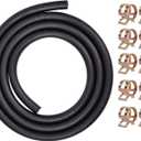 1/4 Fuel Hose 6.6Ft ID 6mm x OD 12mm 300PSI Fuel Line Hose Kit Include 10 Stainless Clamps Fit for Small Engine Equipment such as Mowers, Tractors, Snow Blowers, Dirt Bikes