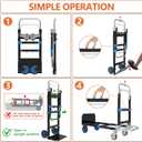 3-in-1 Folding Hand Truck, 500 lb Heavy Duty Steel Dolly
Convertible Hand Truck Dolly with Telescoping Handle, Rubber Wheels, Foldable for Boxes, Luggage, Appliances & Warehouse