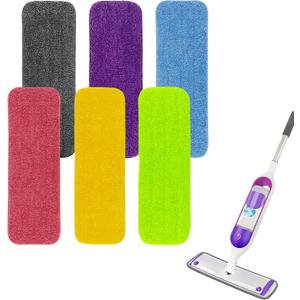 Reusable Mop Pads Compatible with Swiffer Powermop Pads Washable Microfiber Swiffer Power Mop Refills (6pack,multi1)