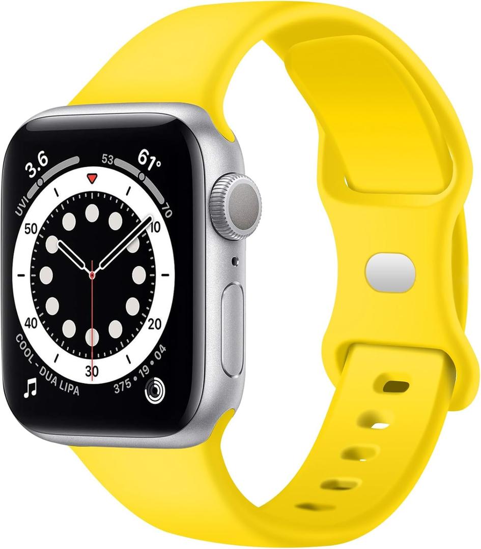 Sport Band Compatible with Apple Watch SE Bands 38mm 40mm 41mm 42mm 44mm 45mm, Replacement Soft Silicone Strap Wristbands for iWatch Series 11 10 9 8 7 6 5 4 3 Ultra Men Women