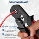 Ferrule Crimping Tool Kit, Wire Ferrules Kit Crimper Pliers with 1800PCS Wire Ends Terminals for AWG 23-7 (0.25-10mm) Gauge, Self-Adjusting Ratchet Pliers for Audio, Automotive, DIY