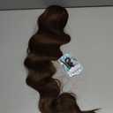 FESHFEN Long Drawstring Ponytail Extension, 30 Inch Wavy Curly Comb Clip in Ponytail Hair Extensions Synthetic Pony Tails Clip on Hairpieces for Women, Brown Mixed Light Auburn