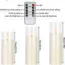 24 Pack LED Flameless Candles Set(14/16/18cm), Battery - Operated with 4 Remotes,Clear, Timer & Flickering/Steady Modes for Home dcor, Wedding, Patio,Outdoor.