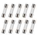 BOJACK 5x20 mm 6.3 A 6.3 amp 125 V 125 Volt 0.2x0.78 Inch F6.3AL125V Fast-Blow Glass Fuses (Pack of 10)