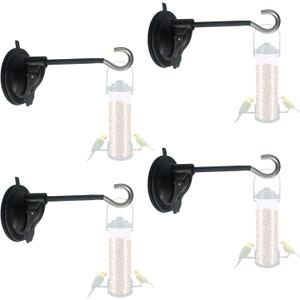 4 Pack Window Suction Cup Bird Feeder Hanger for Bird Feeders and Wind Chimes and Plant, Bird Feeder Hook with Strong Suction Cup, Using The Glue Drop Process- no Feeder and Wind Chimes and Plant