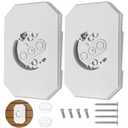Siding Mounting Kit,8141DBL Light Mounting Block with Built-in Box for 1/2 inch Lap Double Vinyl Siding,White,Pack of 2