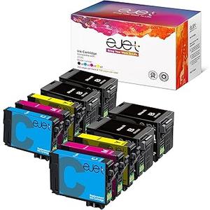 Compatible with 252XL Ink Cartridges Combo Pack 10 Pack Remanufactured for EPSON 252 Ink Cartridges for Epson Workforce WF-7110 WF-7720 WF-7710 WF-3620 (4 Large Black, 2 Cyan, 2 Magenta, 2 Yellow)