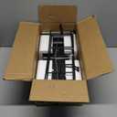 MALACASA 3 Tier Serving Trays for Party, Stoneware Serving Platters and Trays, 14 Inch Tiered Tray Stand, Fruit Tray, Trays for Serving Food, Black Dessert Stand with Collapsible Sturdier Metal Rack