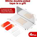PHIXBEAR No Drill Magnetic Cabinet Door Catch with Adhesive Stainless Steel, Strong Hold Child Safety Lock for Kitchen Cabinets, Bathroom, RV Drawer Magnets 1.57 x 0.79 4 Pack