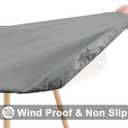 Smiry Round Picnic Tablecloth, Waterproof Elastic Fitted Table Covers for 45" - 56" Tables, Wipeable Flannel Backed Vinyl Tablecloths for Camping, Indoor, Outdoor, Grey
