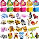 JOYIN 24 Packs Valentines Animal Building Blocks with Hearts Party Favors for Kids Valentine Classroom Prize, Classroom Gift Exchange School Rewards